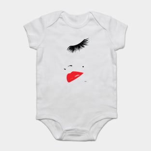 Eye Lashes In Vogue t-shirt Lips Print Shirt Tops Tees Baby Bodysuit